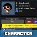 Thumbnail of character menu